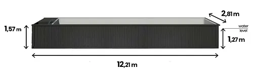 Piscine Conteneur 12.2mx 2.5m Prête à l'Emploi avec Pompe à Chaleur – Image 2