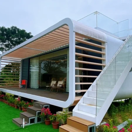Luxueuse maison capsule préfabriquée haut de gamme