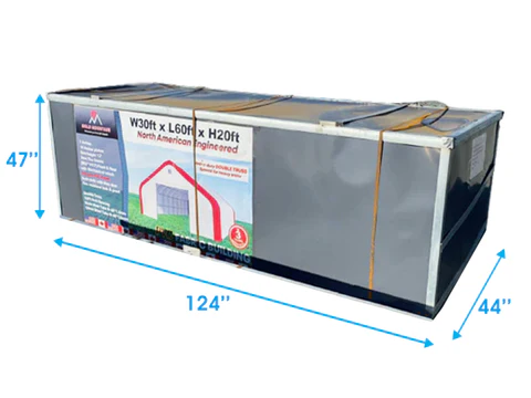 Abri de rangement à double ferme W30'xL60'xH20' – Image 2