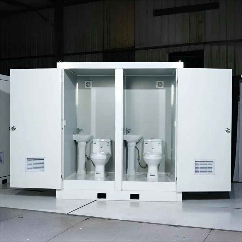 Conteneurs Toilettes sanitaires mobiles - montées avec double fonction