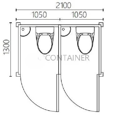 Conteneurs Toilettes sanitaires mobiles - montées avec double fonction – Image 5